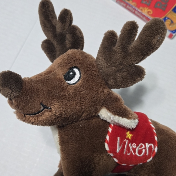 Dan Dee Christmas Santas Reindeer Plush Vixen BONUS 8 Jolly Reindeer board book - Picture 7 of 12